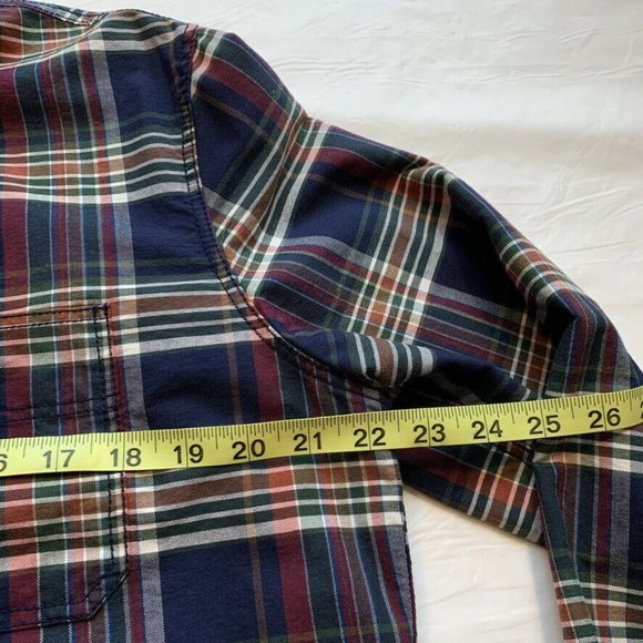 NEW US Polo Assn Plaid Button Down Shirt Long Sleeve Cotton Blend Pocket Thick M - Picture 10 of 12